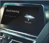  ??  ?? This undated image provided by BMW shows the BMW Intelligen­t Personal Assistant, which is the company's latest software interface. It can be controlled with a number of natural-language voice commands.