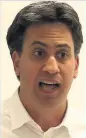  ??  ?? POLICY Miliband
