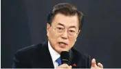  ??  ?? South Korean President Moon Jae-in