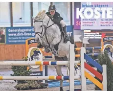  ?? RP-FOTO: MARKUS VAN OFFERN ?? Judith Thoenes vom RV Asperden-Kessel erreichte mit Primavera im S*-Springen den zehnten Platz.