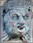  ??  ?? Filthy looker: The banker’s gargoyle at Magdalene College in Cambridge