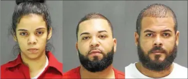  ?? PHOTOS COURTESY OF THE MONTGOMERY COUNTY DISTRICT ATTORNEY’S OFFICE ?? From left, Christina Mota Soto, Lincoln Payano Del Orbe, Wilbert Taveras Payano