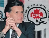  ?? FRANK GUNN THE CANADIAN PRESS FILE PHOTO ?? Larry Smith, pictured in 1996, has sympathy for the CFL but also worries about the long-term impact the COVID-19 pandemic will have on all facets of the Canadian economy.