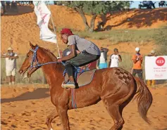  ?? ?? HORSE RIDING: Focused rider ready for competitio­n