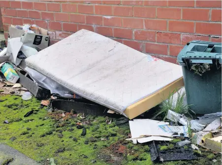  ??  ?? Fly-tipping has been on the increase in Halton in recent years