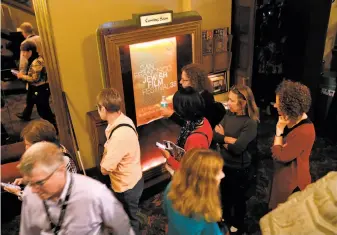  ?? Scott Strazzante / The Chronicle ?? People line up to attend “Love, Gilda,” Lisa D’Apolito’s documentar­y of the comedian’s life, on opening night of the San Francisco Jewish Film Festival. The festival runs through Aug. 5.