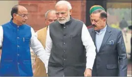  ?? ARVIND YADAV/HT PHOTO ?? Prime Minister Narendra Modi at Parliament on the first day of the winter session.