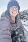  ??  ?? Rebecca Voyle and her dog Hettie, from Pembrokesh­ire, walked 158.3 miles.