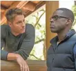  ?? RON BATZDORFF, NBC ?? Justin Hartley as Kevin and Sterling K. Brown as Randall on This Is Us.