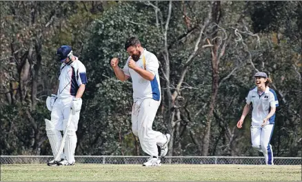  ?? Photo: Meg Saultry ?? Star of the show: Eastern Hill’s Jake Sutherland started his season with a scintillat­ing six-wicket haul.