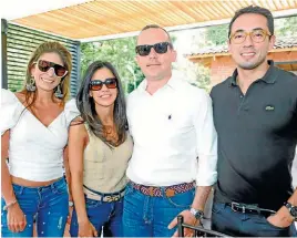  ??  ?? Mónica Arango, Marcela Valencia, Lucas Robledo y Juan Sebastián Vélez.