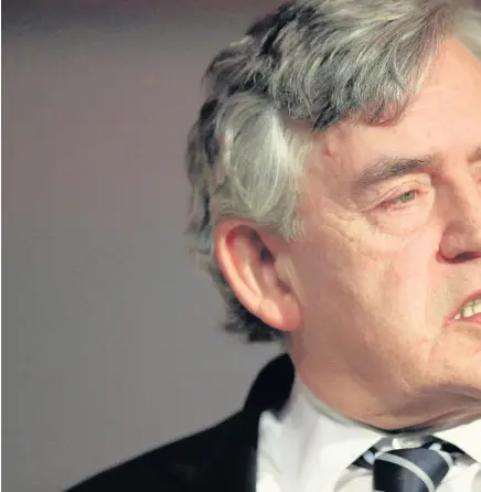  ??  ?? &gt; ‘We have got to start rethinking the British constituti­on in a way that gives more power to the nations and regions of the United Kingdom’ – Gordon Brown