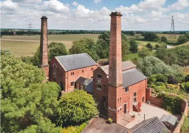  ??  ?? History in the making: this former pumping station in Misterton, near Gainsborou­gh, is now a Grade Ii*-listed home with five bedrooms and five acres of land. £850,000