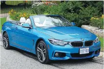  ?? BRIAN HARPER/DRIVING ?? The 2018 BMW 440i xDrive Cabriolet is powered by an in-line six-cylinder engine.