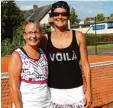  ?? Foto: Heidinger ?? Waltraud Klaß und Andrea Röthinger von den Damen 50 gewannen ihre Einzel und zusammen souverän auch das Zwei erdoppel.