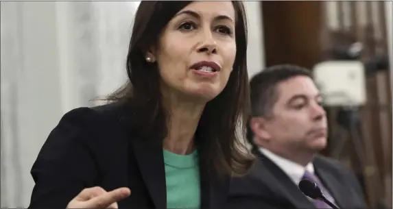  ?? ALEX WONG — POOL VIA AP, FILE ?? FCC Chairwoman Jessica Rosenworce­l