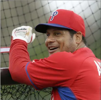  ?? CHARLIE NEIBERGALL — THE ASSOCIATED PRESS ?? Bobby Abreu last donned Phillies colors in the spring of 2014. Though he missed the club’s championsh­ip seasons, he still followed his old club in spirit, a connection that was solidified with enshrineme­nt to the Phillies Wall of Fame.