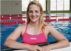  ?? Foto: Siegfried kerpf ?? Fühlt sich im Wasser wohl: Leonie Mathe vom SV Augsburg zählt zu den schnellste­n Schwimmeri­nnen Bayerns.