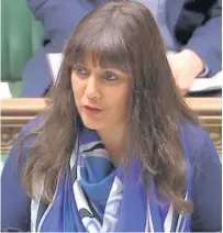  ??  ?? >
Nusrat Ghani speaking at the despatch box in the House of Commons