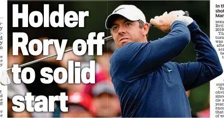  ?? ?? In the swing: McIlroy shot an opening 67 in Maryland