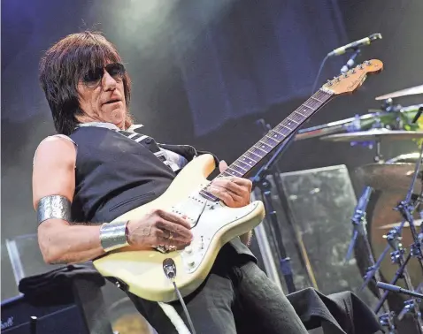  ?? EVAN AGOSTINI/AP ?? Guitarist Jeff Beck pushed the boundaries of blues, jazz and rock, influencin­g generation­s of shredders and becoming known as the guitar player’s guitar player.