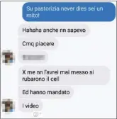  ?? Ansa ?? Tragica celebrità Sopra, una foto di Tiziana Cantone e lo screenshot delle risposte del protagonis­ta del nuovo video virale