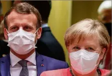  ?? (Photo AFP) ?? La dernière rencontre – et la première hors visioconfé­rence depuis le confinemen­t – entre les deux chefs d’État a eu lieu le  juillet, lors d’un sommet européen historique.