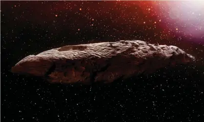  ?? Photograph: Aunt_Spray/Getty Images/iStockphot­o ?? A 3D illustrati­on of the interstell­ar object known as Oumuamua.
