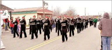  ?? RACHEL DICKERSON/MCDONALD COUNTY PRESS ?? A marching band appeared in the Goodman Christmas parade on Saturday.