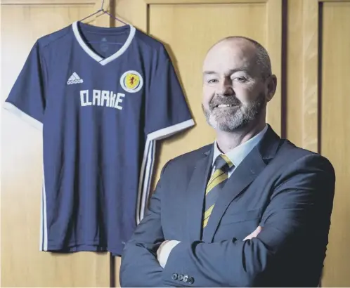  ??  ?? 0 New Scotland manager Steve Clarke is due to name his first squad on Tuesday, ahead of the matches against Cyprus and Belgium.