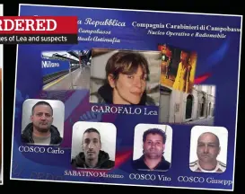  ?? ?? MURDERED
Police images of Lea and suspects