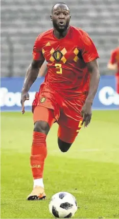  ?? AFP ?? Wuchtiger Vorbereite­r und Vollstreck­er: Belgiens Romelu Lukaku.