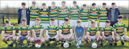  ?? (Pic: P O’Dwyer) ?? Ballycastl­e Gaels U21 footballer­s, who played in the North Cork final v St Dominics on St Patrick’s Day.