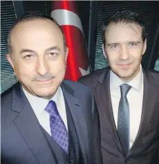  ??  ?? Turkey’s Minister of Foreign Affairs, Mevlut Cavusoglu, joined Consul General Anil Bora Inan to officially open his mission in Vancouver.