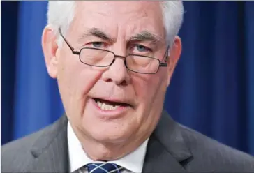  ?? MANDEL NGAN/AFP ?? US Secretary of State Rex Tillerson faces his first diplomatic tests this week as he meets with leaders in East Asia under the looming threat of North Korea’s recent nuclear weapons tests.