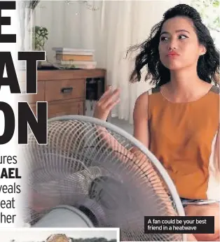  ??  ?? A fan could be your best friend in a heatwave