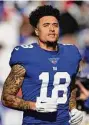  ?? Adam Hunger/Associated Press ?? The New York Giants re-signed wide receiver Isaiah Hodgins, who was scheduled to become an exclusive rights free agent next month.