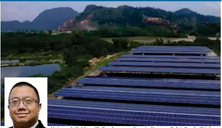 ??  ?? Majuperak Holdings Bhd’s solar power farm in Simpang Pulai, Perak. Chief executive officer Nizran Nordin (inset) says the company is confident its clientele in Perak will find solar energy an ideal alternativ­e.