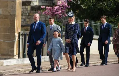  ?? ?? Mike and Zara Tindall at the Royal Easter Matins Service at St George’s Chapel.