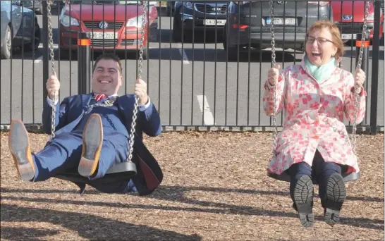  ??  ?? Cllr. Liam Reilly, Chairman, Louth County Council and Cllr. Maeve Yore at the official opening the Kilkerley Playground.