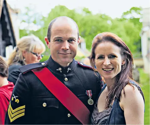  ??  ?? Emile Cilliers, left, denies two charges of attempting to murder his wife Vicky. The prosecutio­n claim he damaged a gas valve at their home and tampered with her parachute