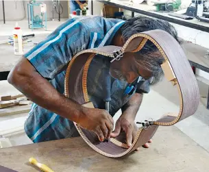  ?? COURTESY: UMOJA ?? Guitars made from rosewood species found in South India are in high demand for fine acoustic property