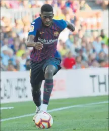  ??  ?? Dembélé tiene el reto de recuperar el estatus de titular FOTO: PEP MORATA