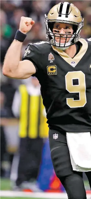  ?? REUTERS ?? Drew Brees fue el artífice del triunfo de Nueva Orleans.