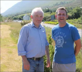  ?? Photo by Sinead Kelleher ?? Pat Kavanagh, left, and Michael Golden - both of IRD Kells Foilmore – by the route of the proposed Greenway which they say would transform the region’s fortunes.