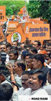  ??  ?? ROAD RAGE Shiv Sena chief Uddhav Thackeray at the July 18 farmers’ rally