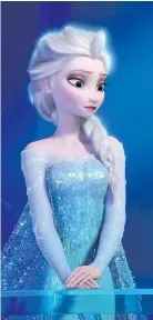  ?? DISNEY/THE ASSOCIATED PRESS ?? Elsa the Snow Queen, voiced by Maia Mitchell, will make a return to the big screen this year in the sequel, Frozen 2.