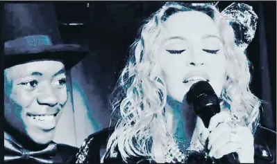  ?? INSTAGRAM ?? Madonna, junto a su hijo David Banda, que le acompañó en la actuación sorpresa en el Stonewall