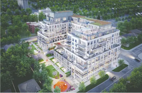  ?? Photos: courtesy Lanterra Develop ments ?? The Glen Hill project will include 113 units and luxury amenities like leather- clad lobby walls and a ninth-floor pool.