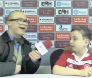  ??  ?? The big interview Jay with Jack Joseph at the stadium